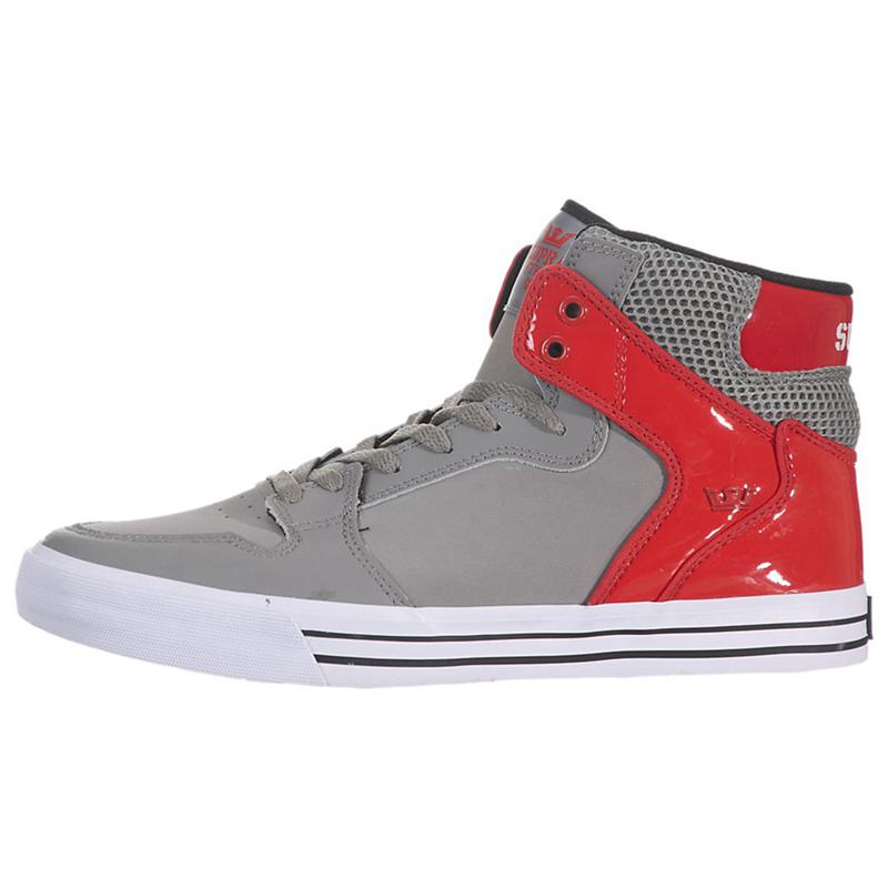 Zapatillas Altas Supra Argentina Hombre - VAIDER Gris Rojas (ZQLNI-4892)